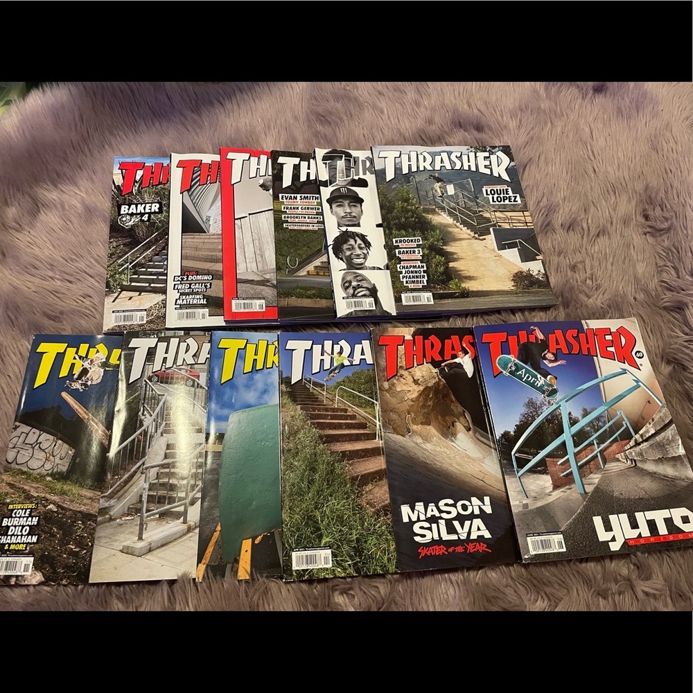 12 thrasher magazines from 2020-2021